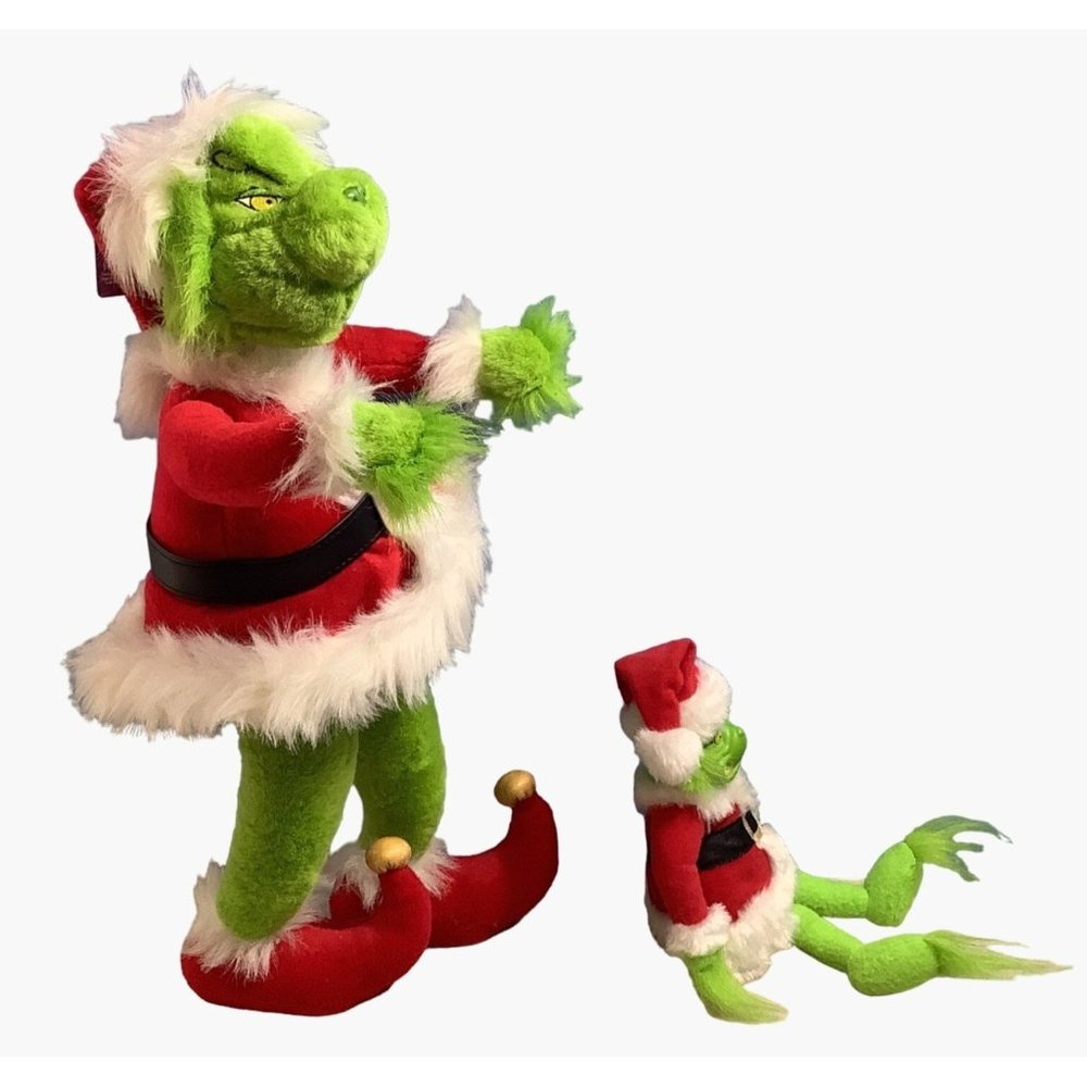 2 The Grinch Dr. Seuss 16" Bendable Stuffed Animal & Hard Face 11" Plush - Picture 5 of 10